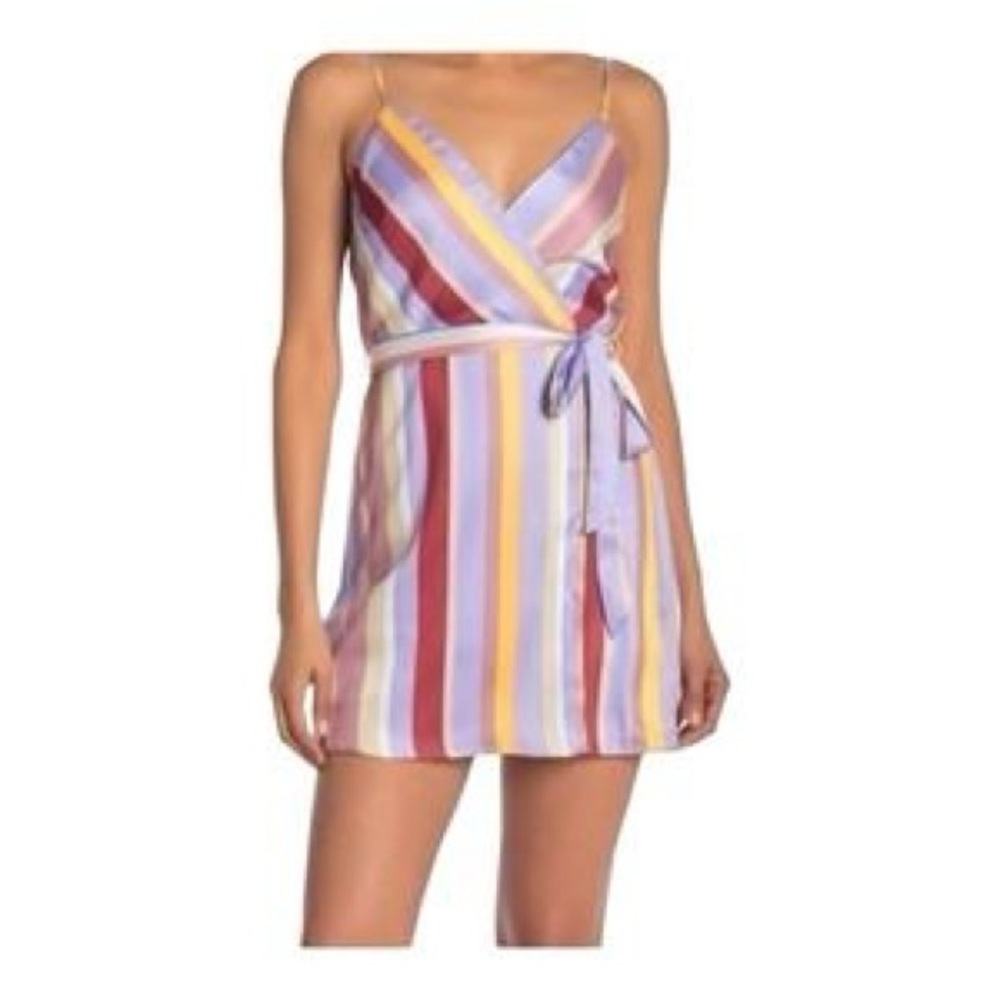 J.O.A multicolor striped mini dress